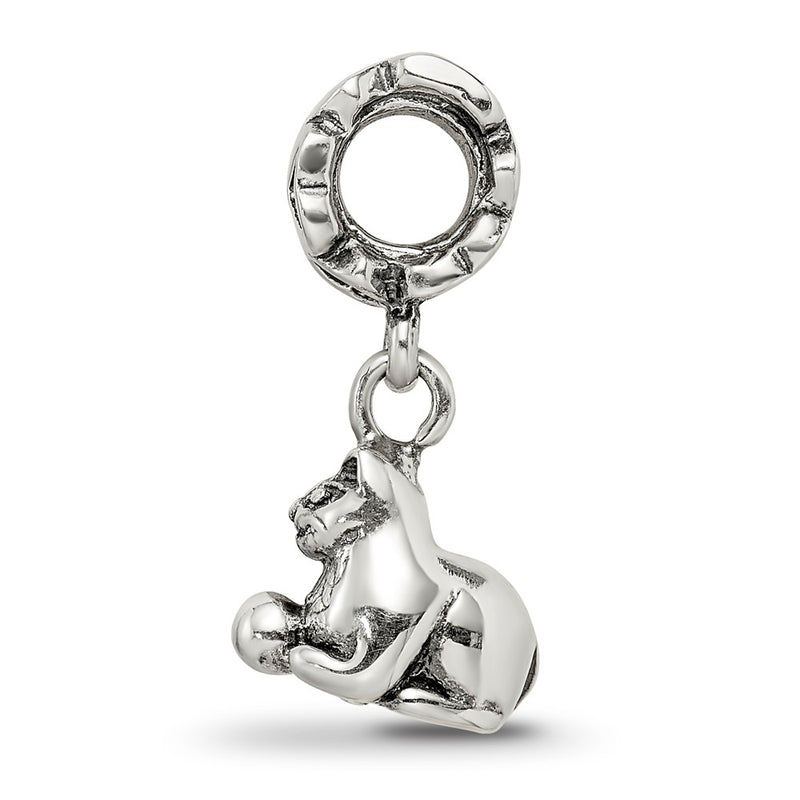 Sterling Silver Reflections Kitten With Ball Dangle Bead