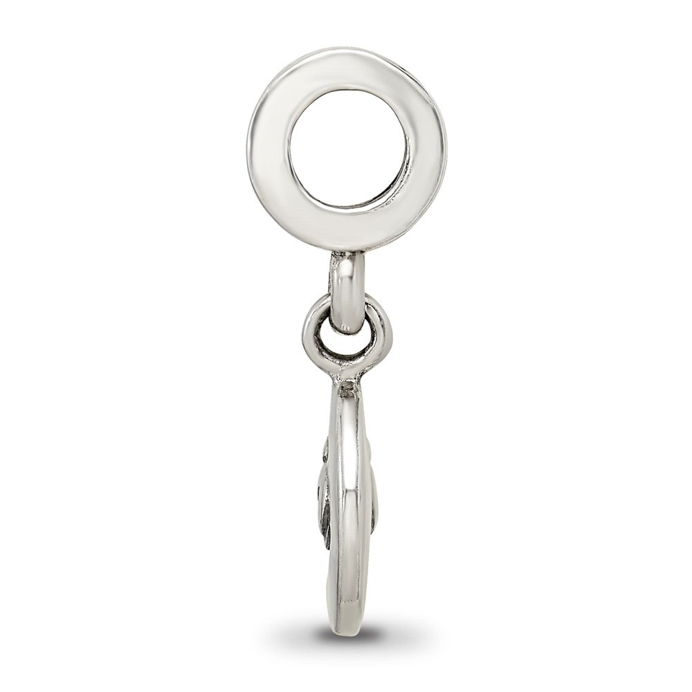 Sterling Silver Reflections Crescent Moon Dangle Bead