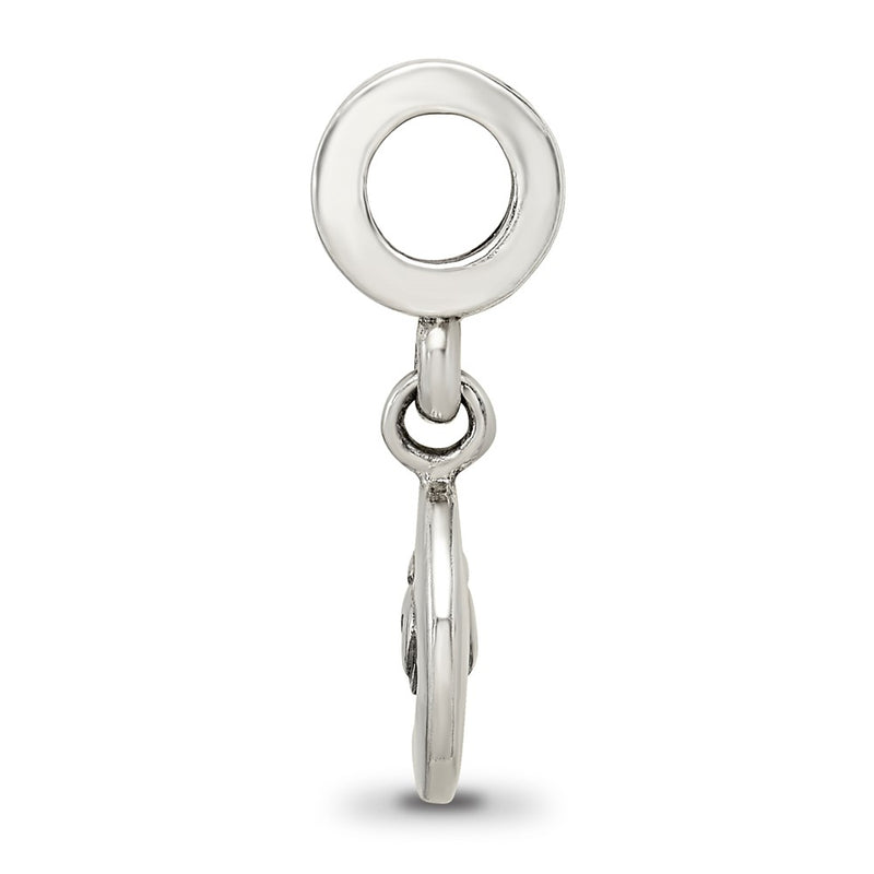 Sterling Silver Reflections Crescent Moon Dangle Bead