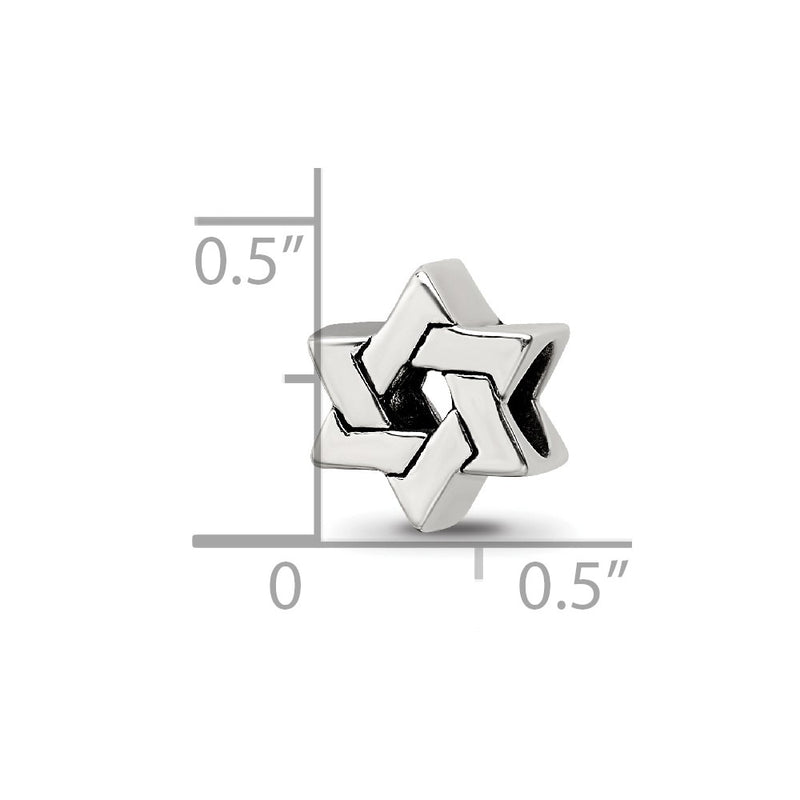 Sterling Silver Reflections Star Of David Bead