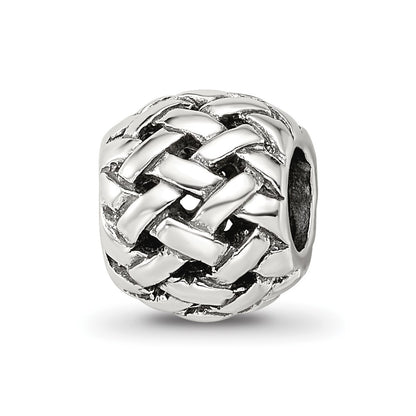 Sterling Silver Reflections Basketweave Bali Bead