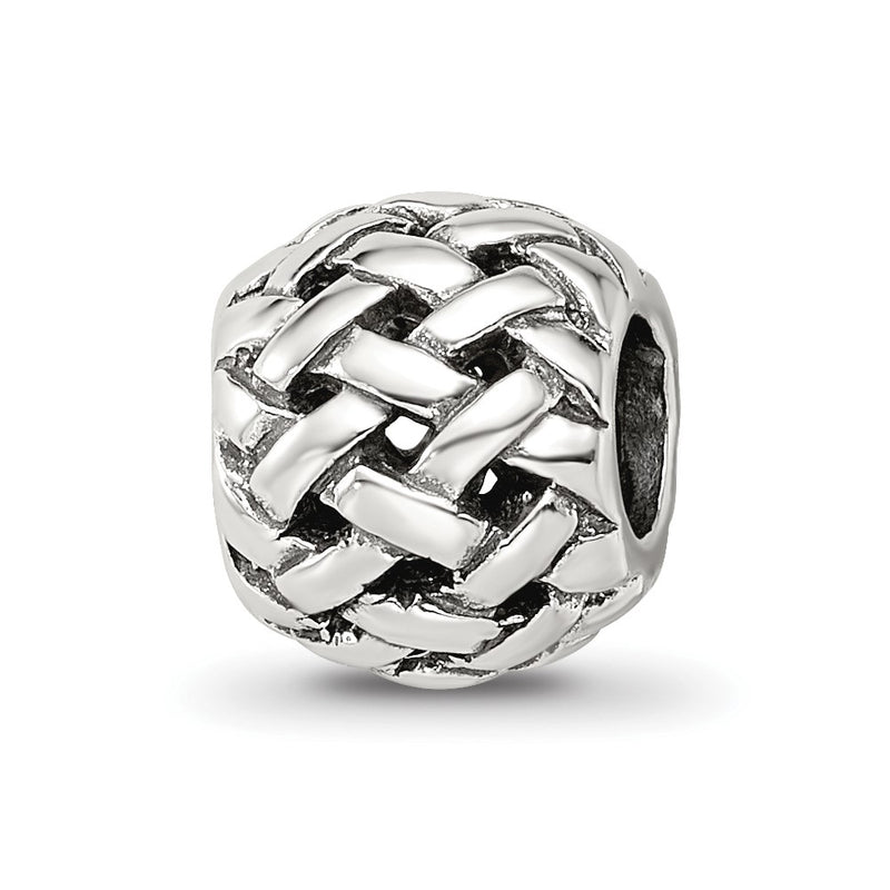 Sterling Silver Reflections Basketweave Bali Bead