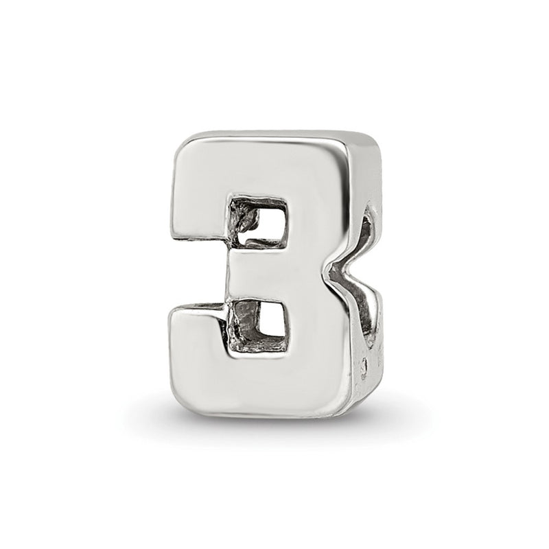 Sterling Silver Reflections Number 3 Bead