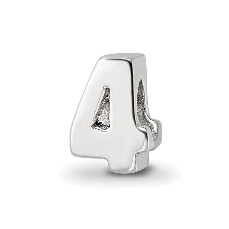 Sterling Silver Reflections Number 4 Bead