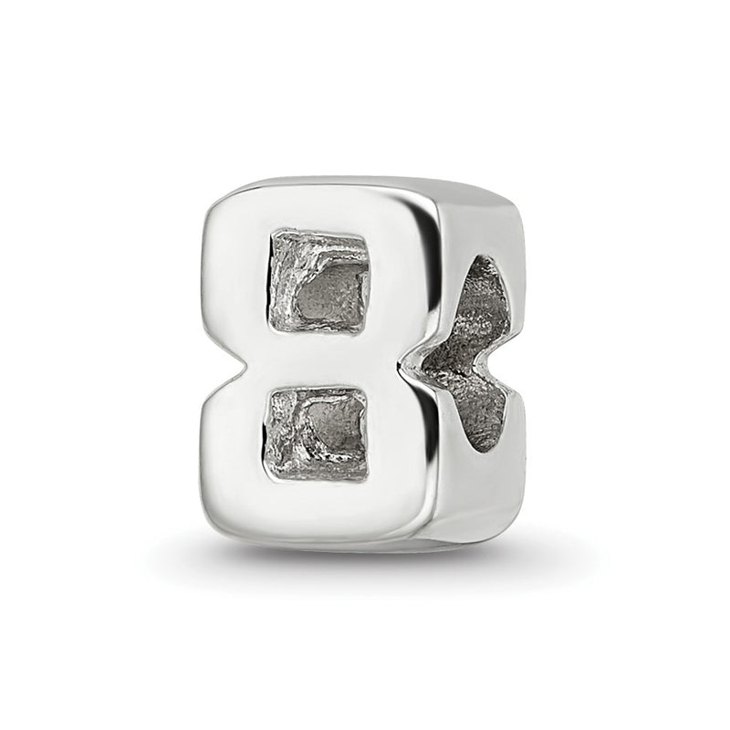 Sterling Silver Reflections Number 8 Bead