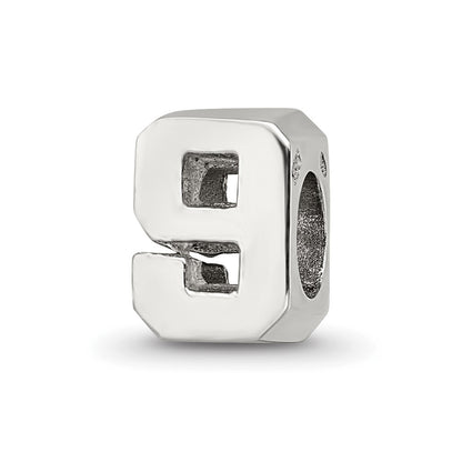 Sterling Silver Reflections Number 9 Bead