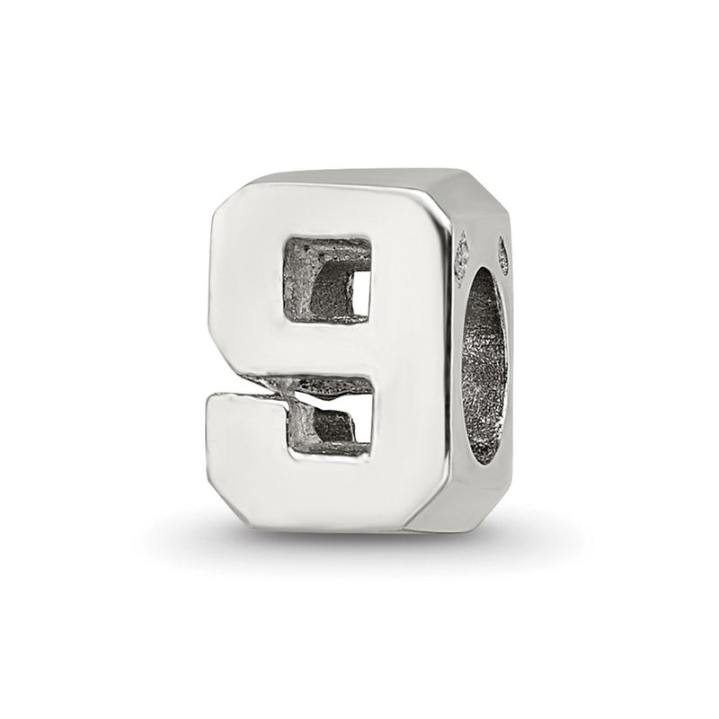 Sterling Silver Reflections Number 9 Bead