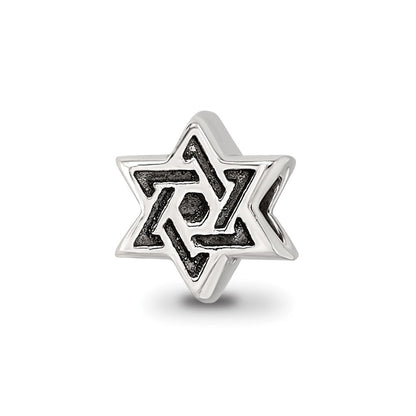 Sterling Silver Reflections Kids Star Of David Bead