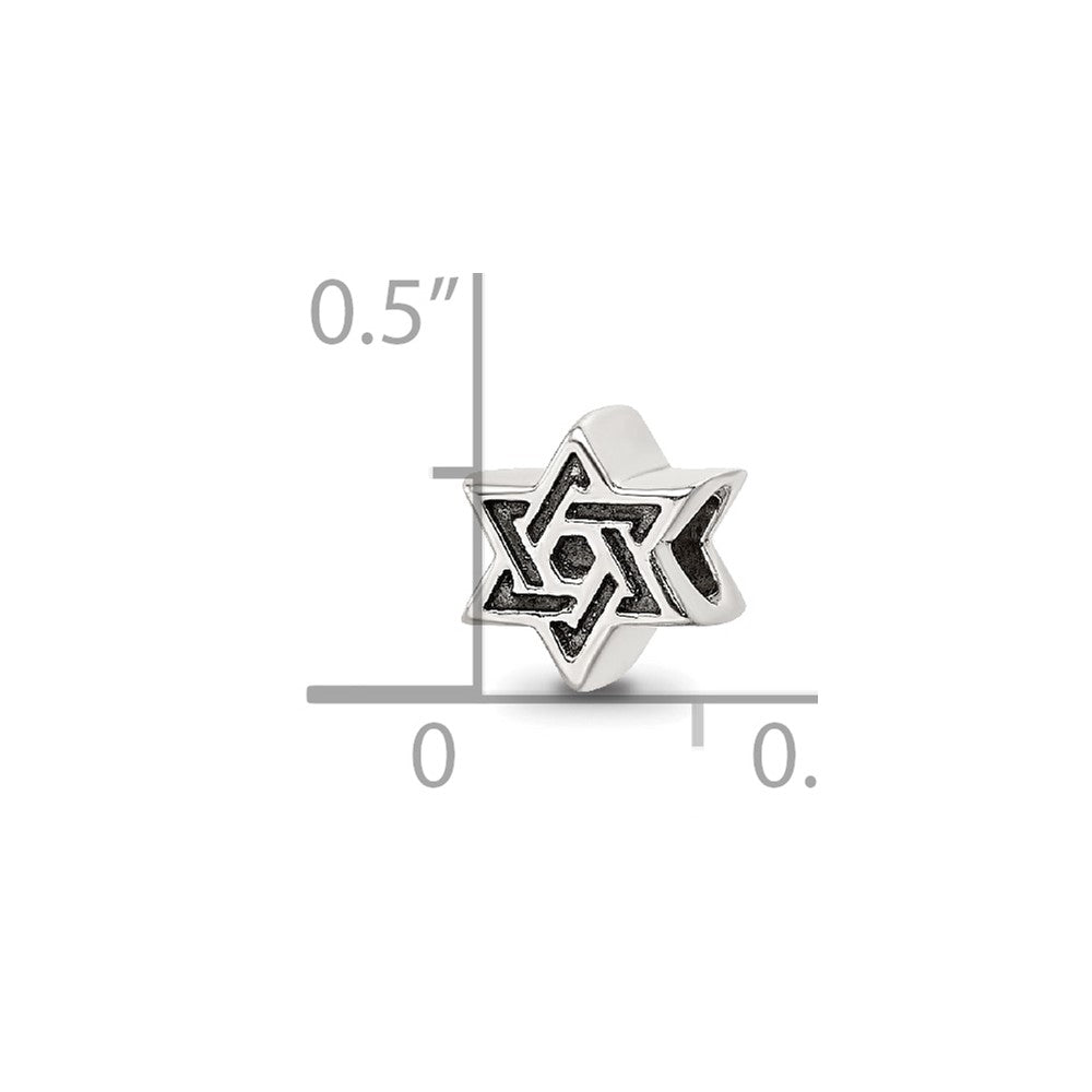 Sterling Silver Reflections Kids Star Of David Bead