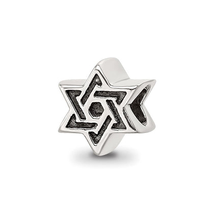 Sterling Silver Reflections Kids Star Of David Bead