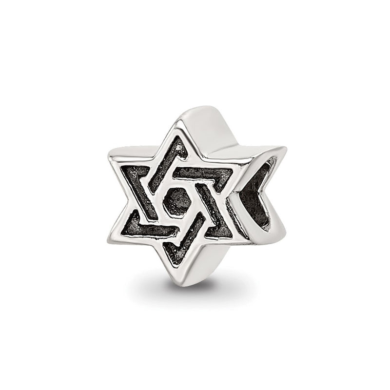 Sterling Silver Reflections Kids Star Of David Bead
