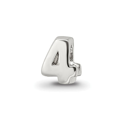 Sterling Silver Reflections Kids Number 4 Bead