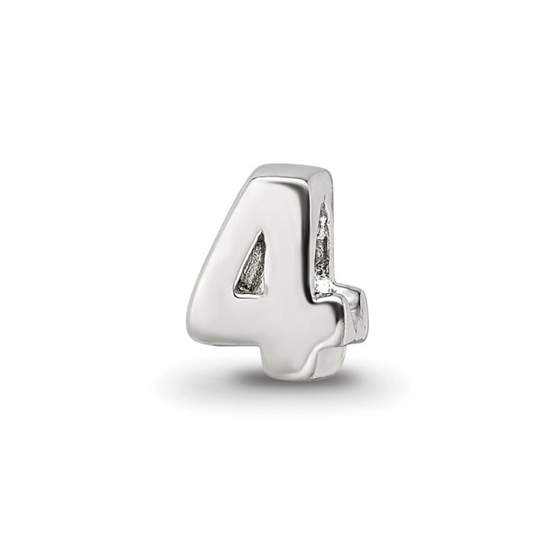 Sterling Silver Reflections Kids Number 4 Bead