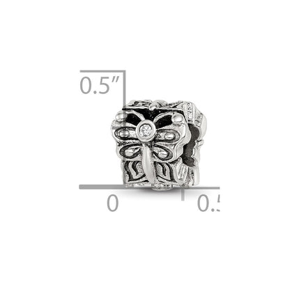 Sterling Silver Reflections Butterfly W/Cz Bali Bead