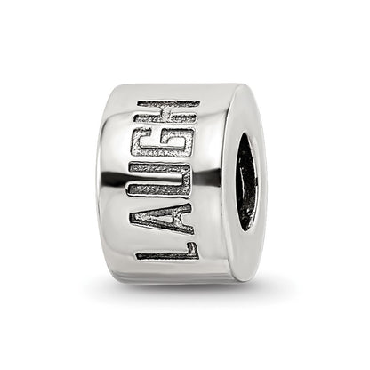 Sterling Silver Reflections Live Laugh Love Spacer Bead