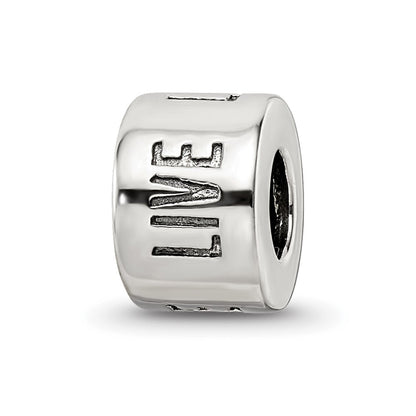 Sterling Silver Reflections Live Laugh Love Spacer Bead