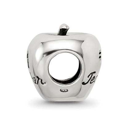 Sterling Silver Reflections #1 Teacher On Apple Bead
