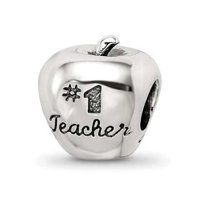 Sterling Silver Reflections #1 Teacher On Apple Bead