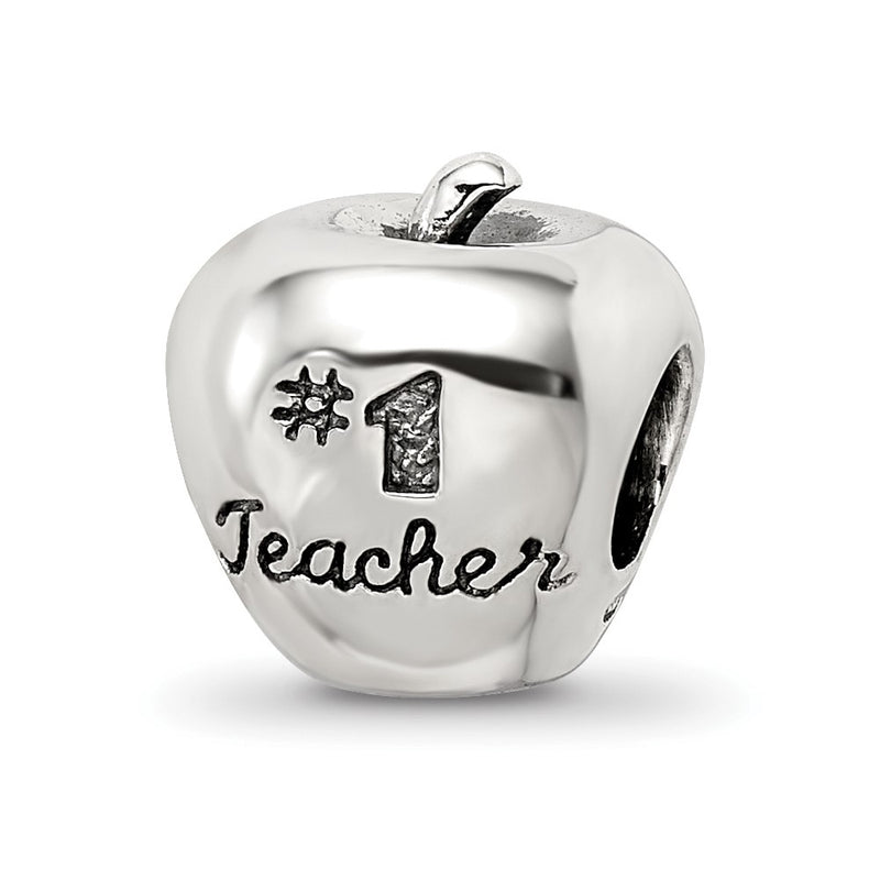 Sterling Silver Reflections #1 Teacher On Apple Bead