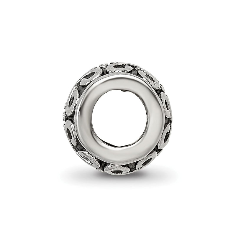 Sterling Silver Reflections Scroll & Dots Bali Bead