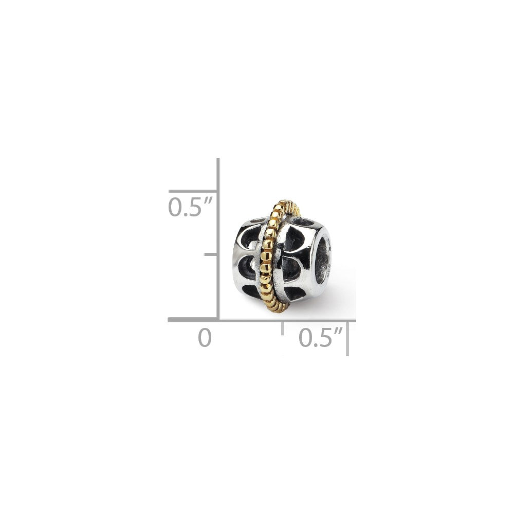 Ss/Gold Plated Sterling Silver & 14K Reflections Bali Bead
