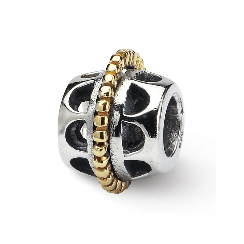 Ss/Gold Plated Sterling Silver & 14K Reflections Bali Bead