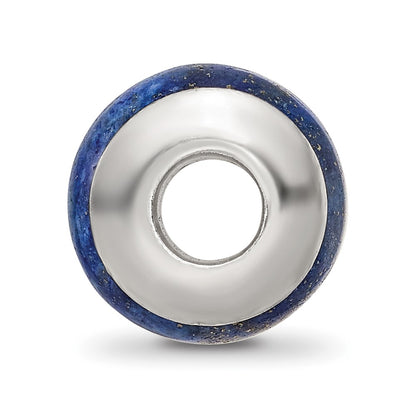 Sterling Silver Reflections Lapis Stone Bead