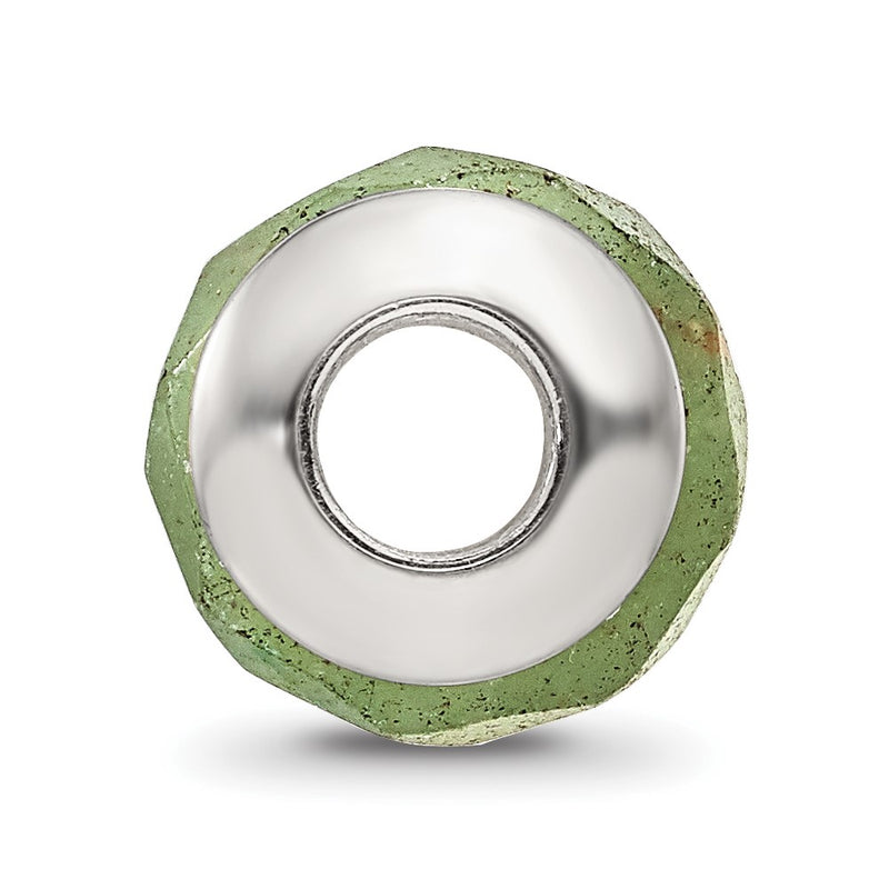 Sterling Silver Reflections Aventurine Stone Bead