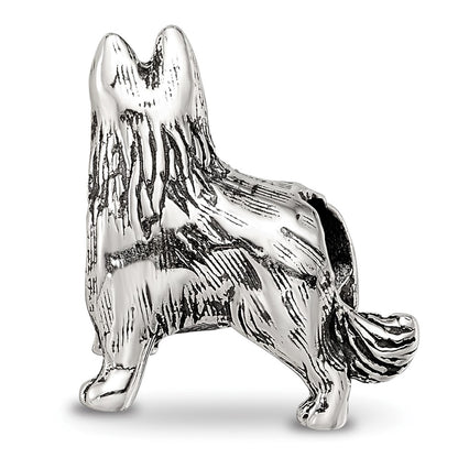 Sterling Silver Reflections German Shepherd Bead