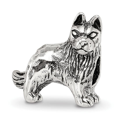 Sterling Silver Reflections German Shepherd Bead