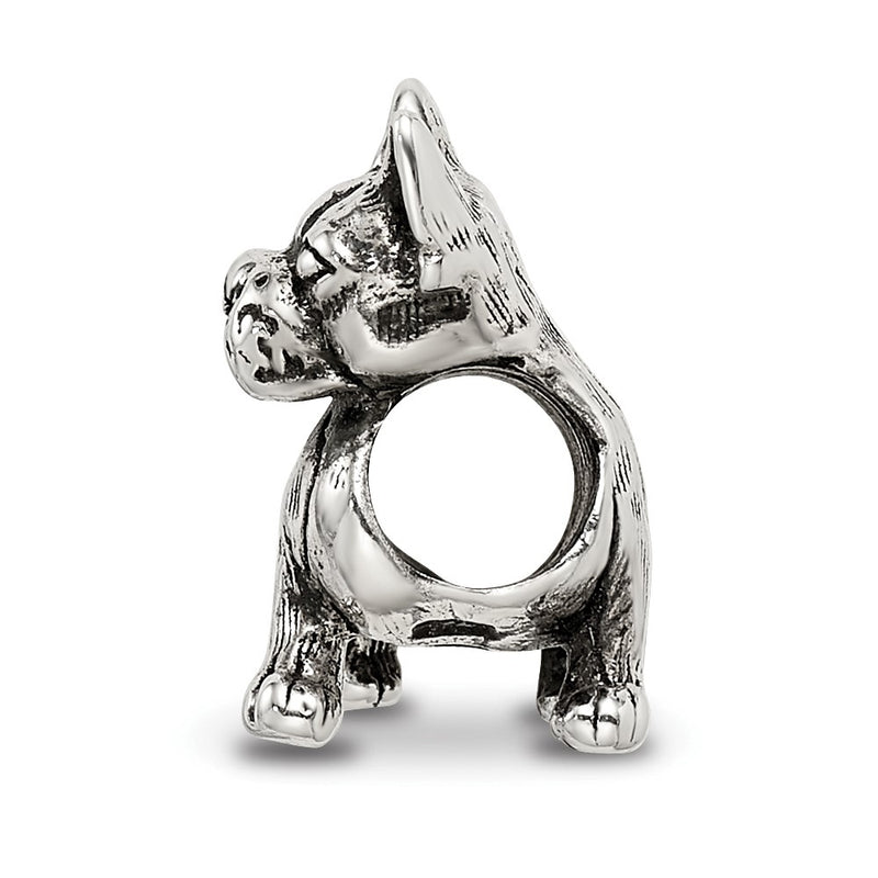 Sterling Silver Reflections Boston Terrier Bead