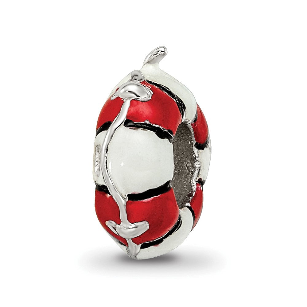 Sterling Silver Reflections Enameled Life Preserver Bead