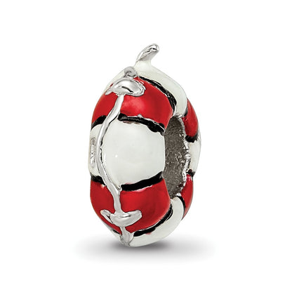 Sterling Silver Reflections Enameled Life Preserver Bead