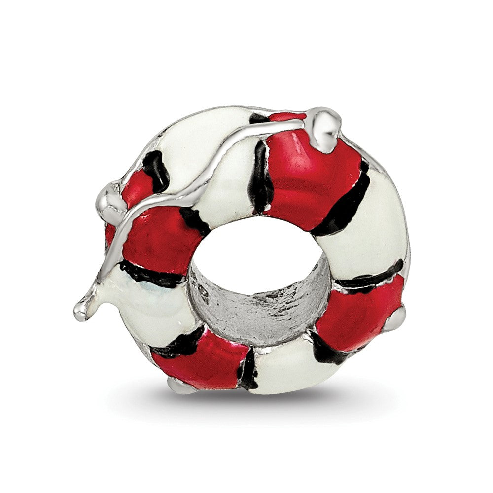 Sterling Silver Reflections Enameled Life Preserver Bead