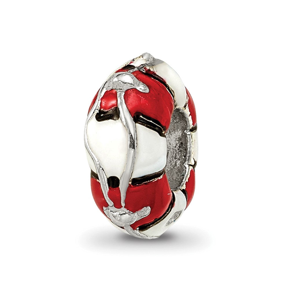 Sterling Silver Reflections Enameled Life Preserver Bead