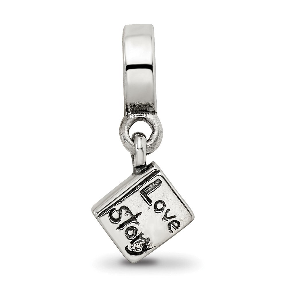 Sterling Silver Reflections Love Story Book Dangle Bead