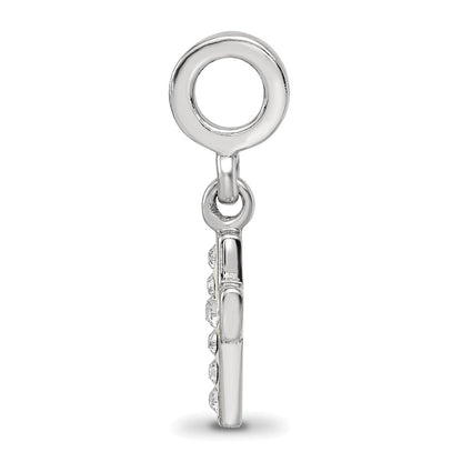Sterling Silver Reflections Clear Preciosa Crystal Cross Dangle Bead