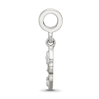 Sterling Silver Reflections Clear Preciosa Crystal Fleur De Lis Bead