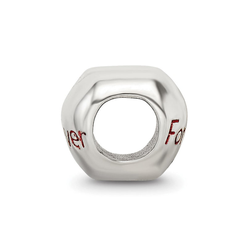 Sterling Silver Reflections Enameled Forever Heart Bead