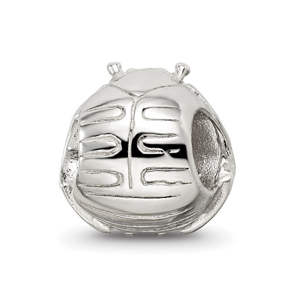 Sterling Silver Reflections Enameled Ladybug W/ Preciosa Crystal Bead