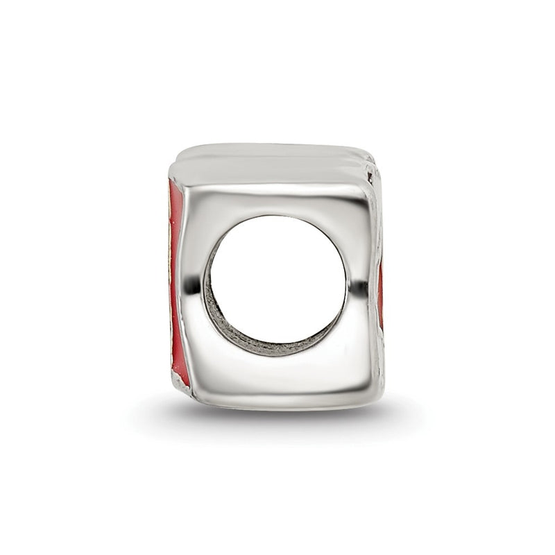 Sterling Silver Reflections Enameled Canada Flag Bead