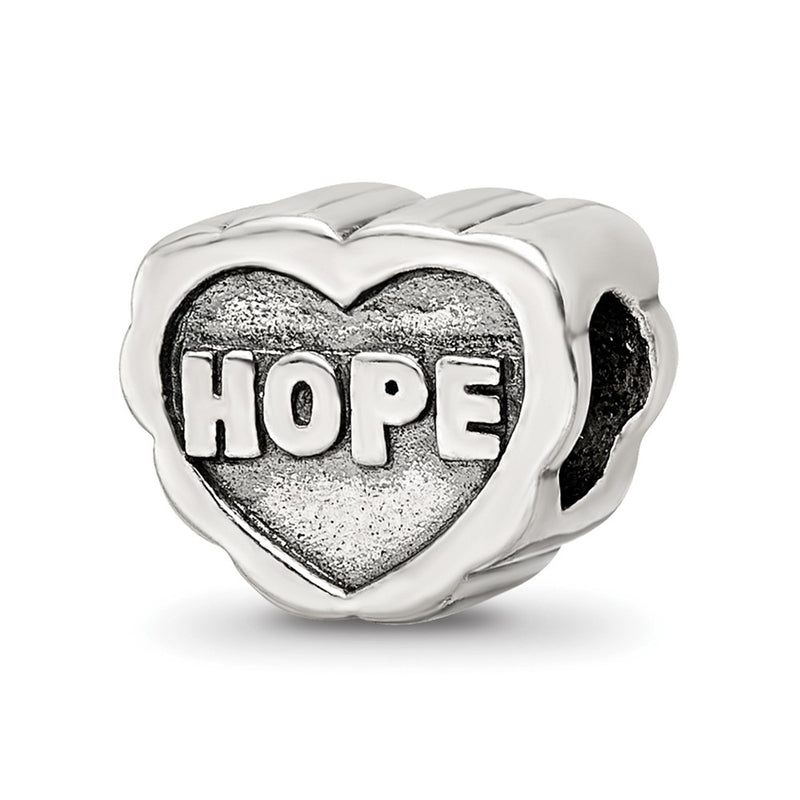 Sterling Silver Reflections Hope Heart Bead