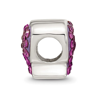 Sterling Silver Reflections Purple Preciosa Crystal Butterfly Bead