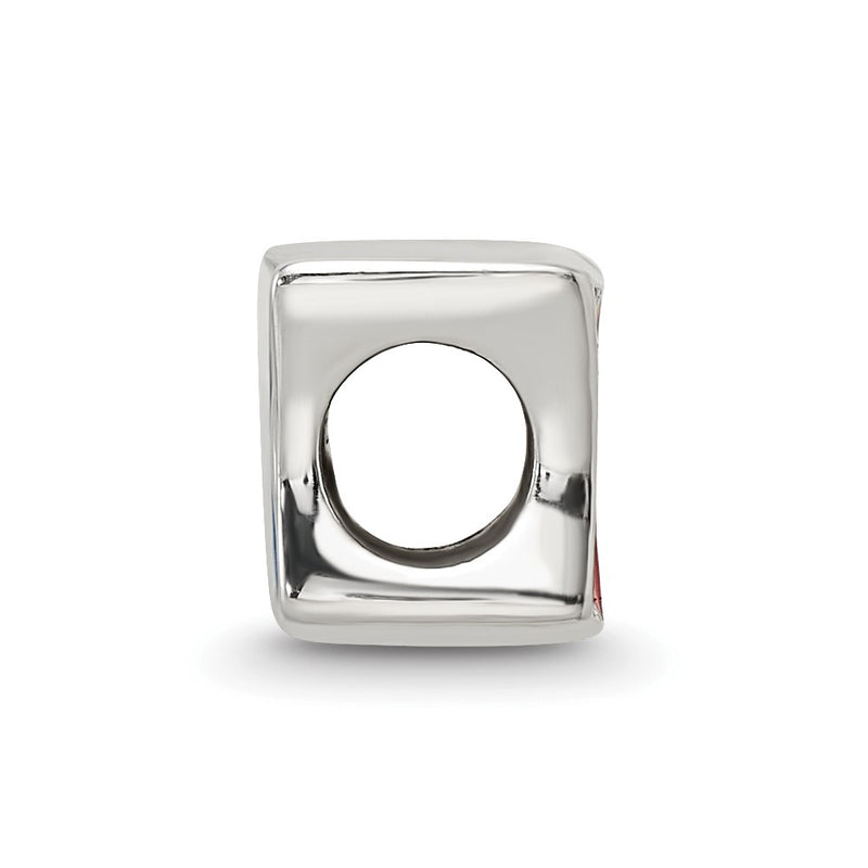 Sterling Silver Reflections Enameled France Flag Bead