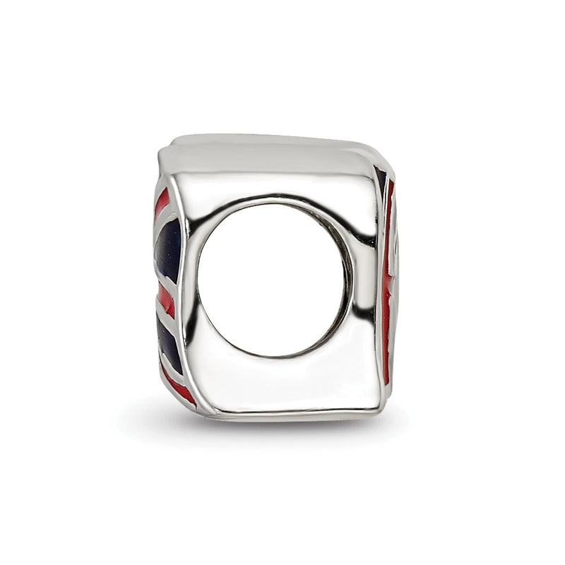 Sterling Silver Reflections Enameled United Kingdom Flag Bead