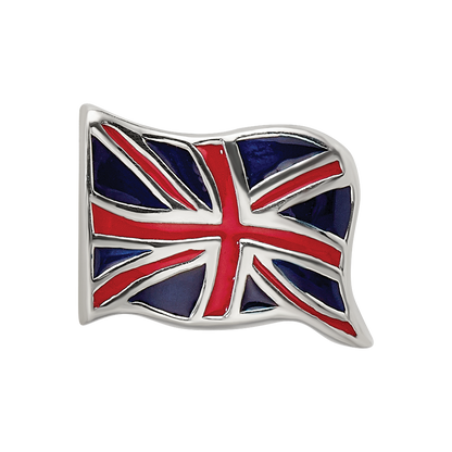 Sterling Silver Reflections Enameled United Kingdom Flag Bead