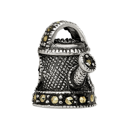 Sterling Silver Reflections Enameled Marcasite Watering Can Bead