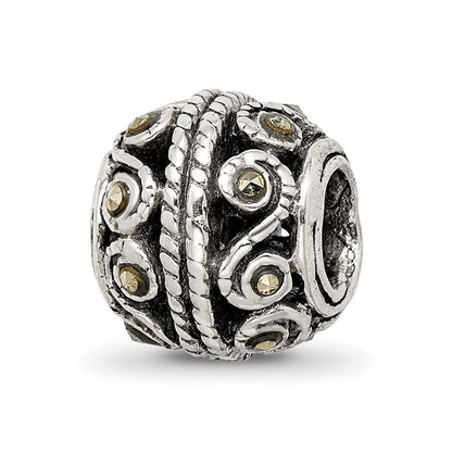 Sterling Silver Reflections Marcasite Bali Bead