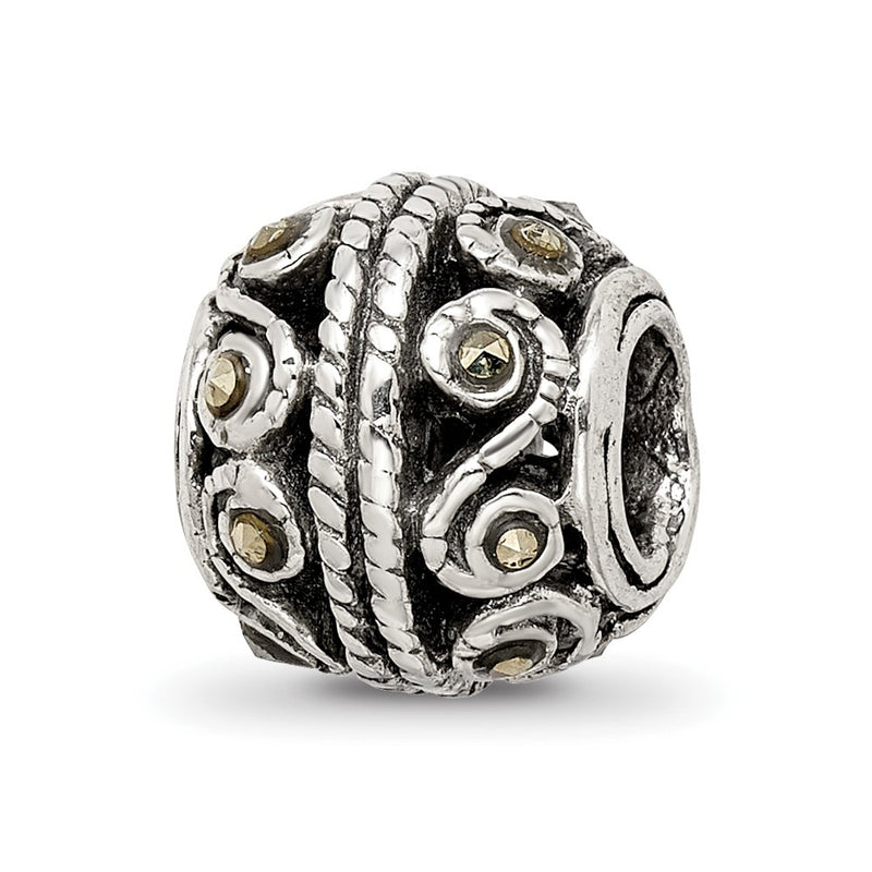 Sterling Silver Reflections Marcasite Bali Bead