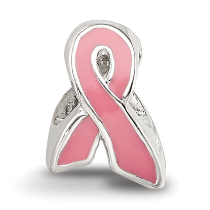 Sterling Silver Reflections Kids Enameled Breast Cancer Awareness Bead